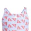 adidas Logo Graphic V-Back Swimsuit Juniors Violet/red