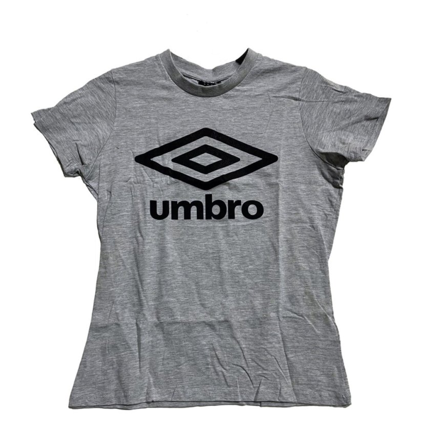 Umbro Women's Diamond Logo Regular Fit T-Shirt Grey Marl