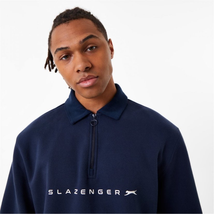 Slazenger ft. Aitch Half Zip Sweatshirt Navy