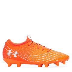 Under Armour Magnetico Club Juniors Firm Ground Football Boots Orange/White