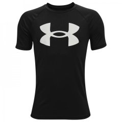 Under Armour Tech™ Big Logo Short Sleeve Juniors Black/White