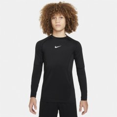 Nike Pro Big Kids' (Boys') Dri-FIT Long-Sleeve Top Black