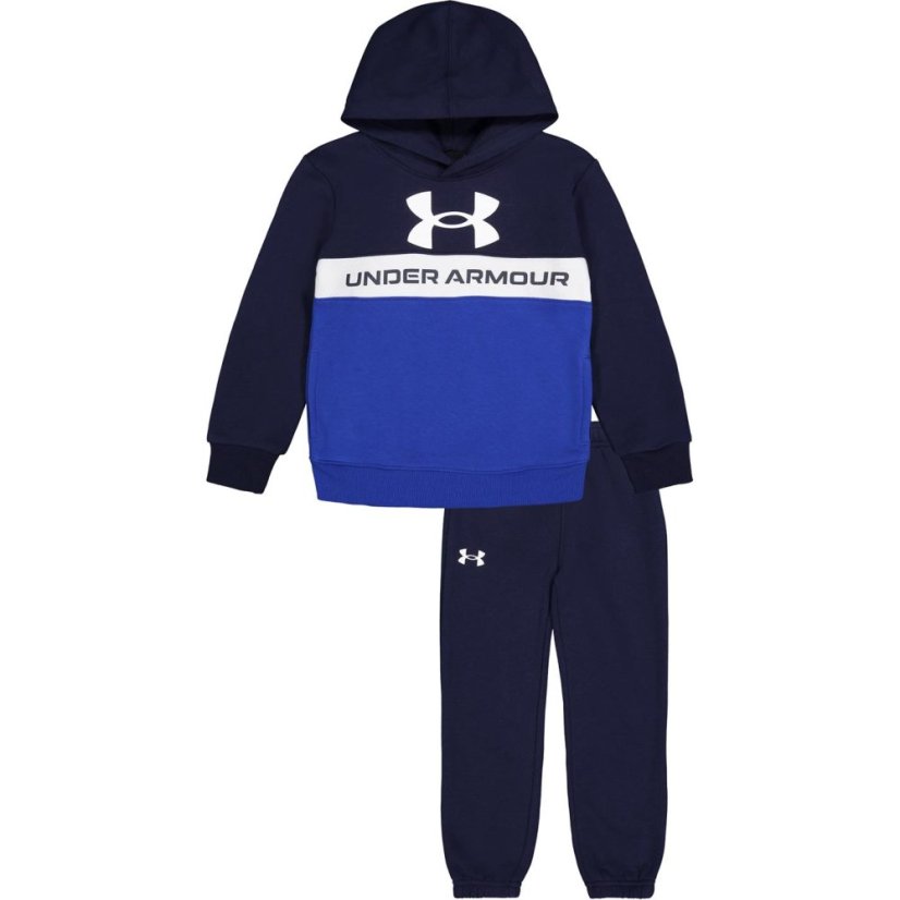 Under Armour Armour Pieced Branded Logo Hoodie Set Infant Boys Blue