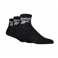 Reebok 3 Pair Ankle Sports Socks Black