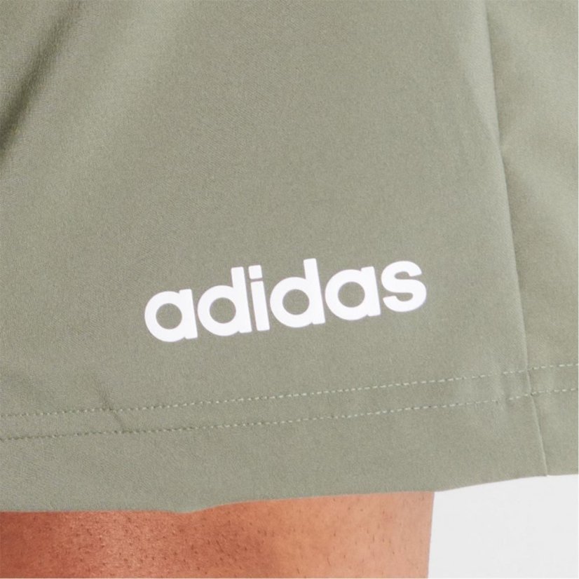 adidas 3-Stripes pánské šortky Khaki/White