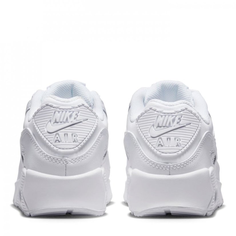 Nike Max 90 LTR Big Kids' Trainers Triple White - Veľkosť: 5 (38)