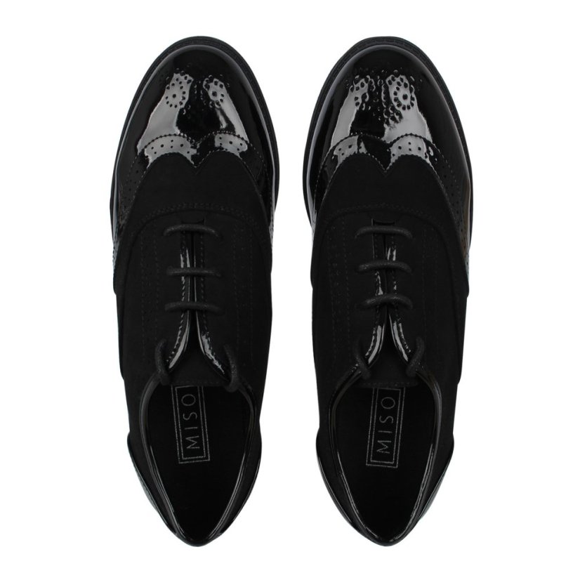 Miso Bobbi Ladies Brogues Black Patent