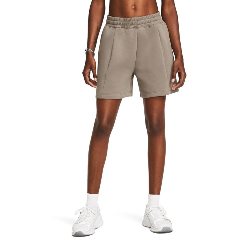 Under Armour Women's Fleece Performance Gym Shorts Brown