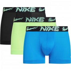 Nike 3 Pack Stretch Long Boxer pánské šortky Photo Blue