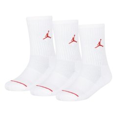 Air Jordan 3 Pack Crew Socks Juniors White