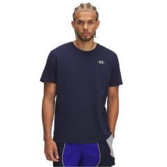 Under Armour Heavyweight Left Chest Patch T-Shirt Blue