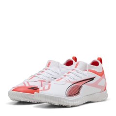 Puma Puma Ultra 5 Match Tt + Mid Jr Astro Turf Football Boots Unisex Kids White-Bl