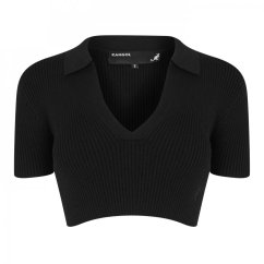 Kangol Crop Collar dámske tričko Black