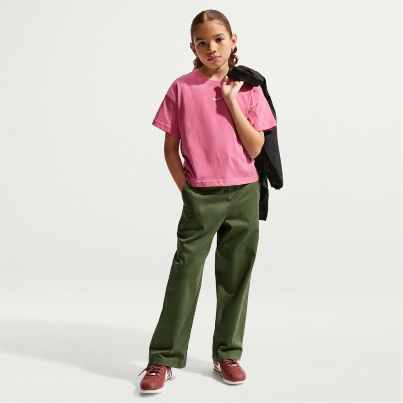Nike Sportswear Big Kids' (Girls') T-Shirt Peony