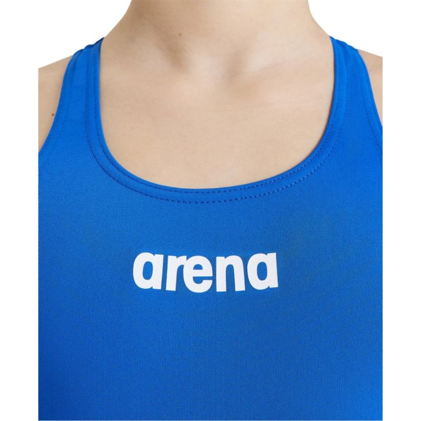 Arena Girls Sports Swimsuit Solid Swim Pro Royal White