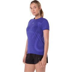Asics Women's Road Seamless Short Sleeve Performance Running Top Cobalt Burst