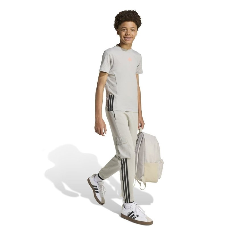 adidas Utility Fleece Cargo Joggers Juniors Grey/Coral