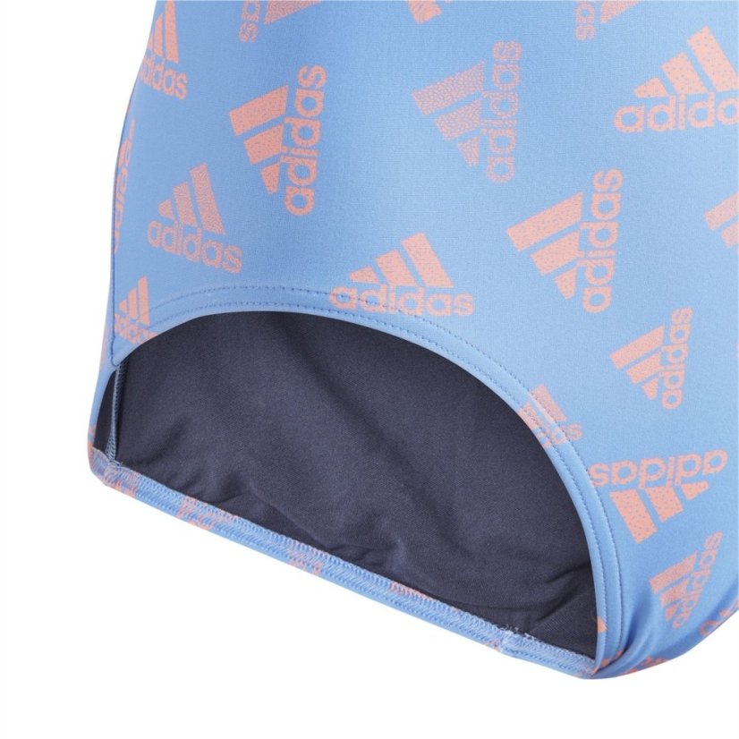 adidas Logo Swimsuit Juniors blue/corl/blue