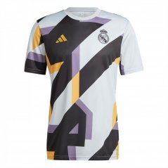 adidas Real Madrid Pre Match Shirt 2023 2024 Adults Wonder Silver