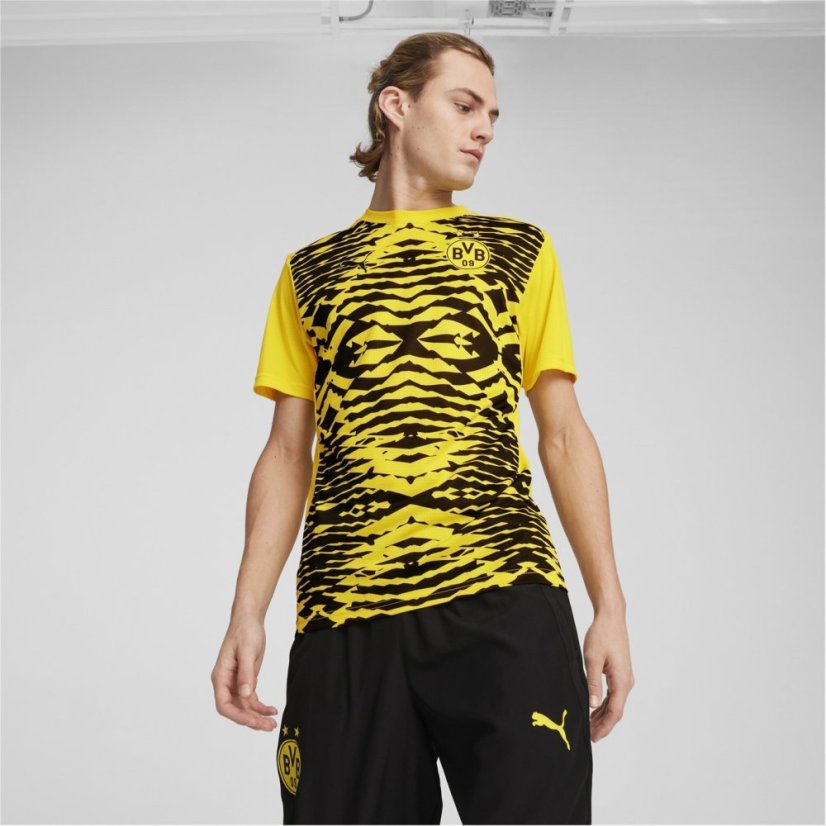 Puma Borussia Dortmund Pre Match Shirt 2024 2025 Adults Yellow