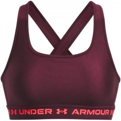 Under Armour Armour Medium Support Crossback Bra Womens Dark Maroon