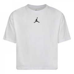 Air Jordan Jumpman Cropped T-Shirt Junior Girls White/Blk SL