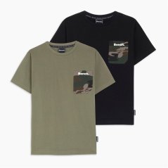 Bench Boys Pack Of 2 Camo T-shirts Black/Khaki