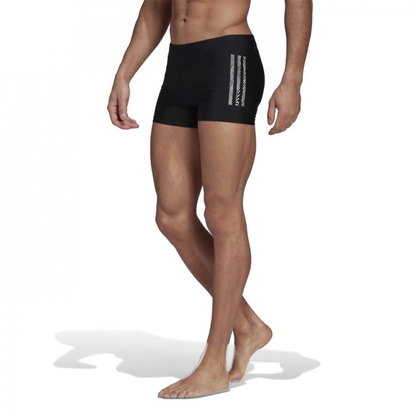 adidas 3 Stripe Boxer Trunks Black/White