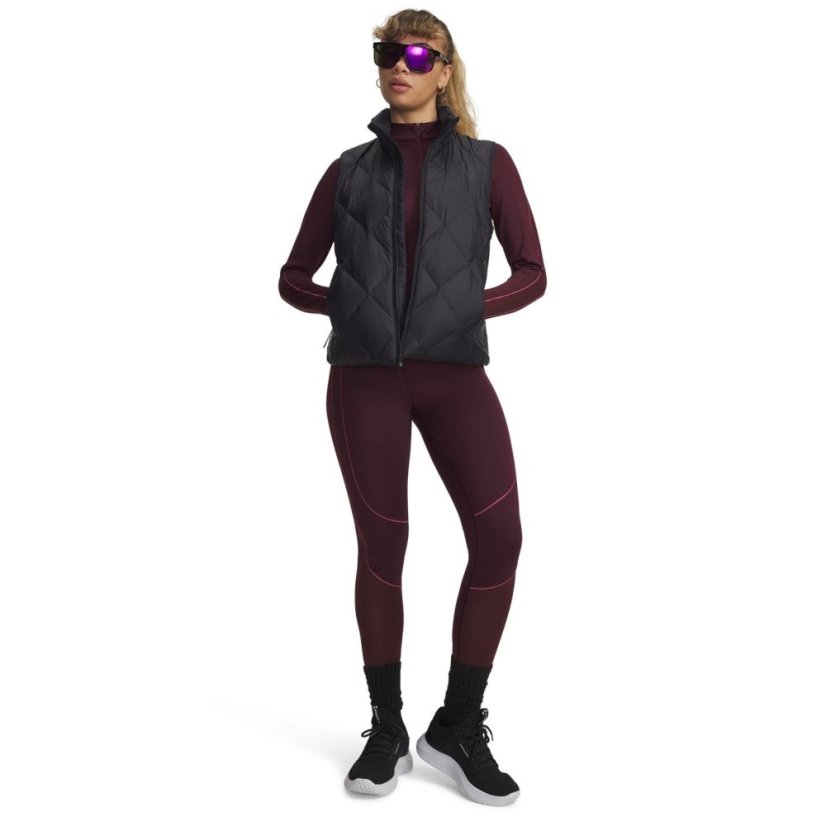 Under Armour Womens ColdGear® Textured Gym Legging Dark Maroon