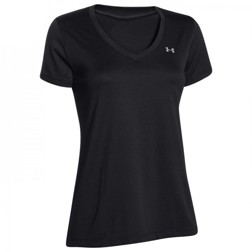 Under Armour Tech™ V-Neck Short Sleeve Womens Black