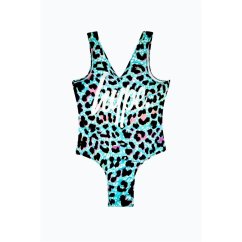 Hype Kids' Ice Leopard One Piece Swimsuit Multi