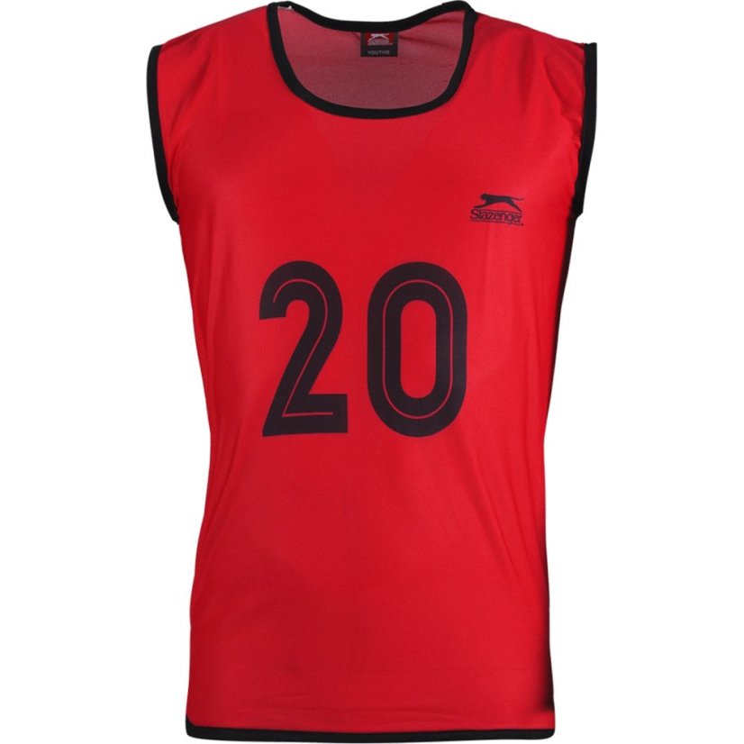 Slazenger 1-20 Numbered Bibs Senior Red