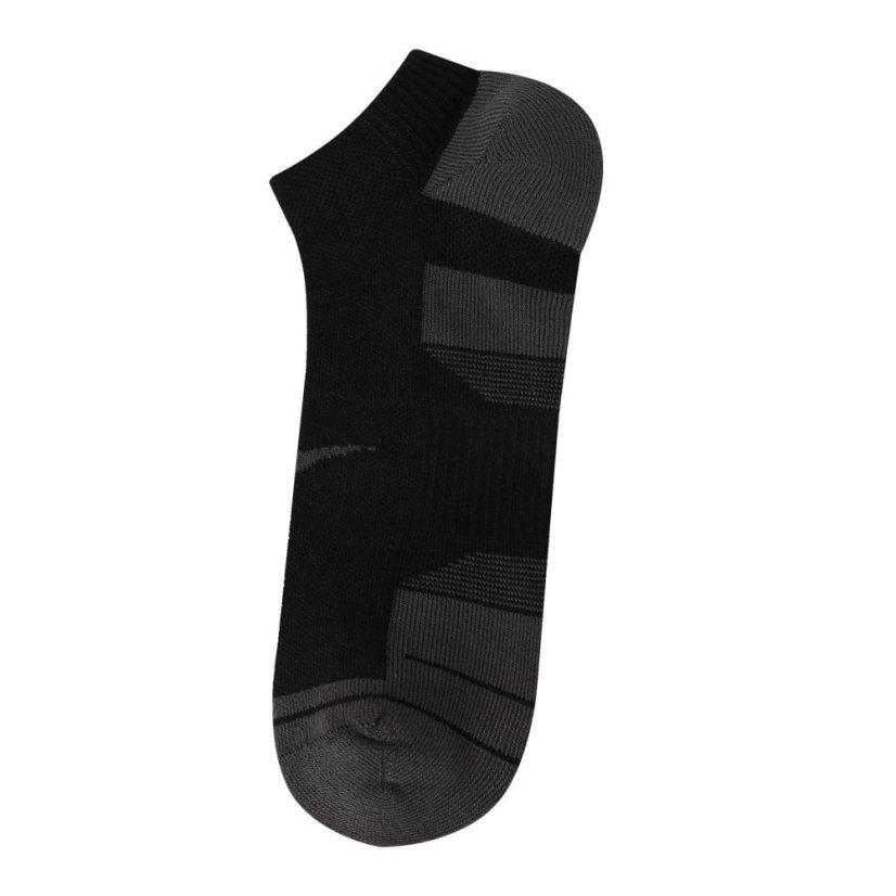 Everlast Mens Cushioned Invisible Socks 2Pk Black