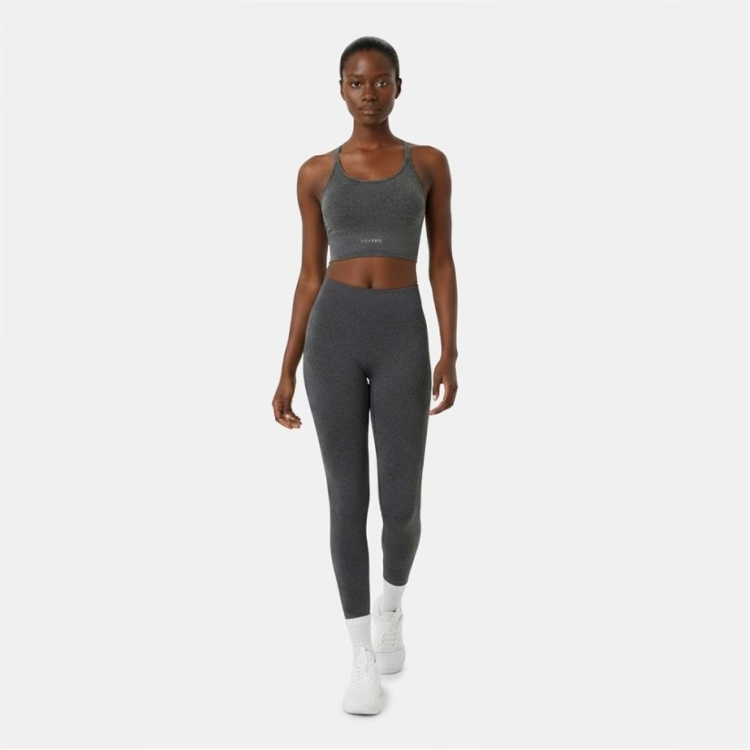 USA Pro UP Seamless Adjustable Sports Bra Charcoal