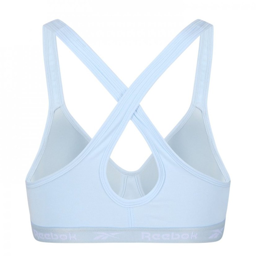 Reebok Cara Crop Sports Bra Womens Glass Blue