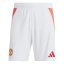 adidas Manchester United Home Shorts 2024 2025 Adults White
