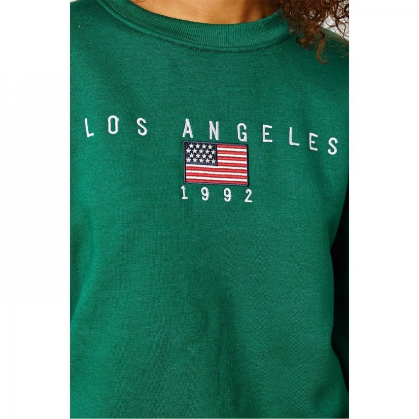 Daisy Street LA Sweatshirt Forest Green