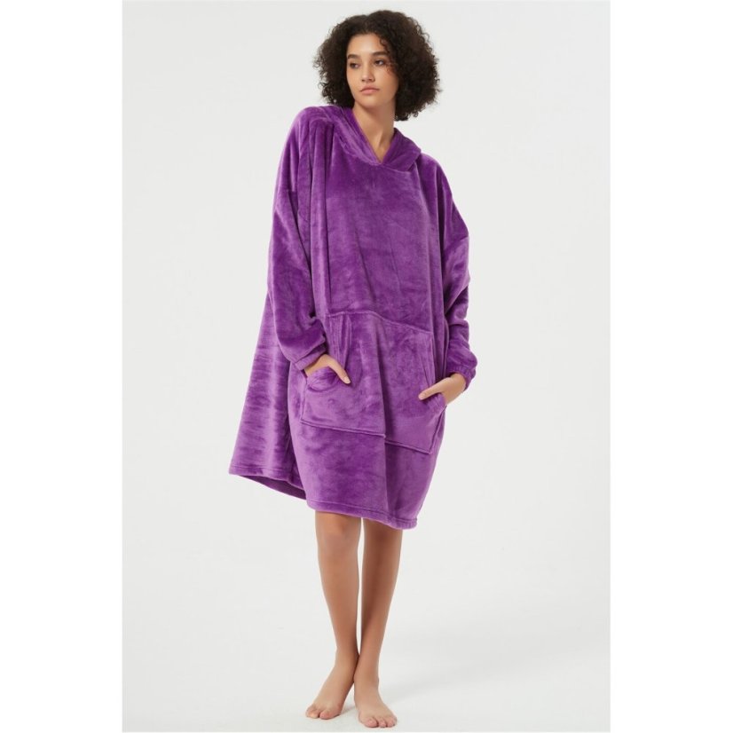 Linea Plain Snuggle Hoodie Purple