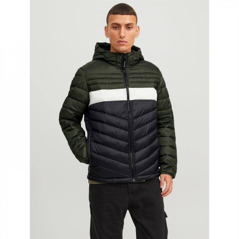 Jack and Jones Hero Hooded Puffer Jacket Rosin Block