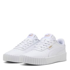 Puma Carina 3.0 Trainers Juniors White/Gold