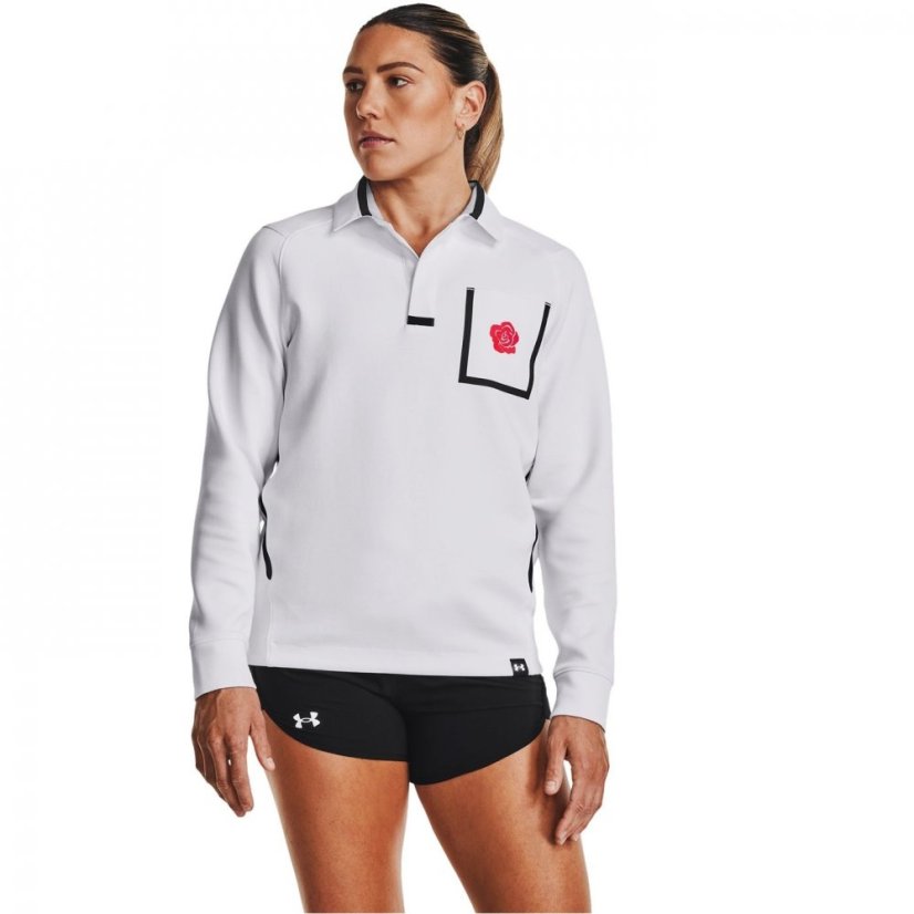 Under Armour Unisex Adults Summit Knitted Long-Sleeve Polo Shirt White