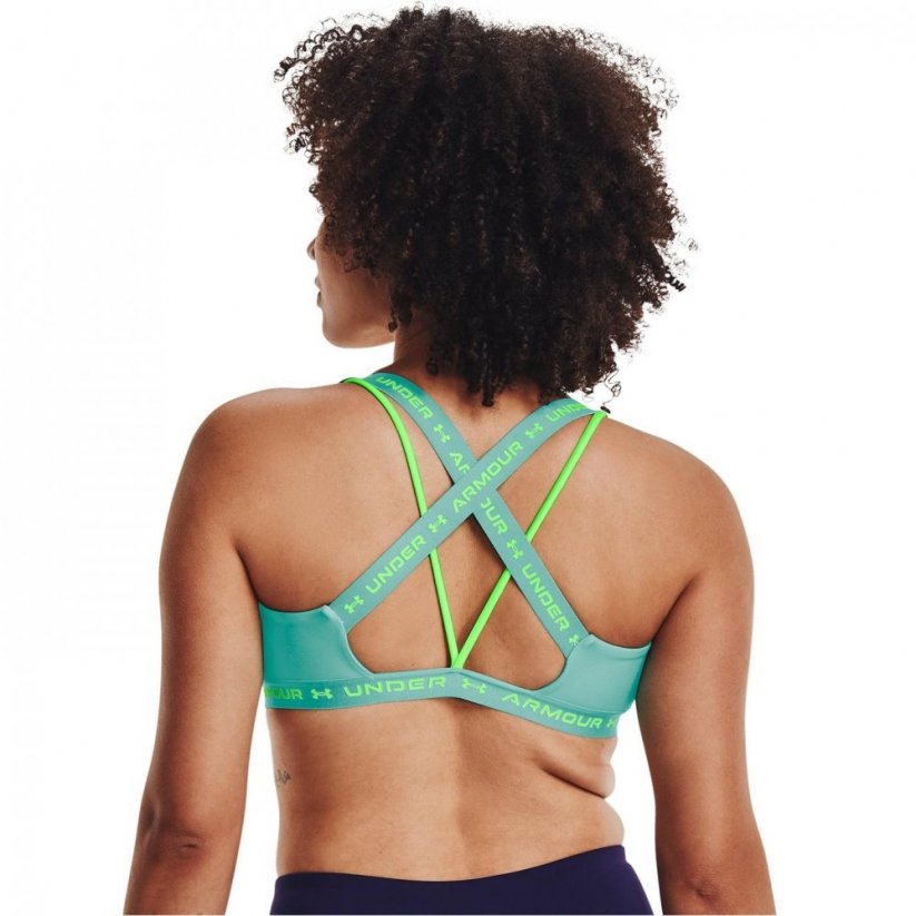 Under Armour Armour Crossback Low Impact Sports Bra Neptune/Lime