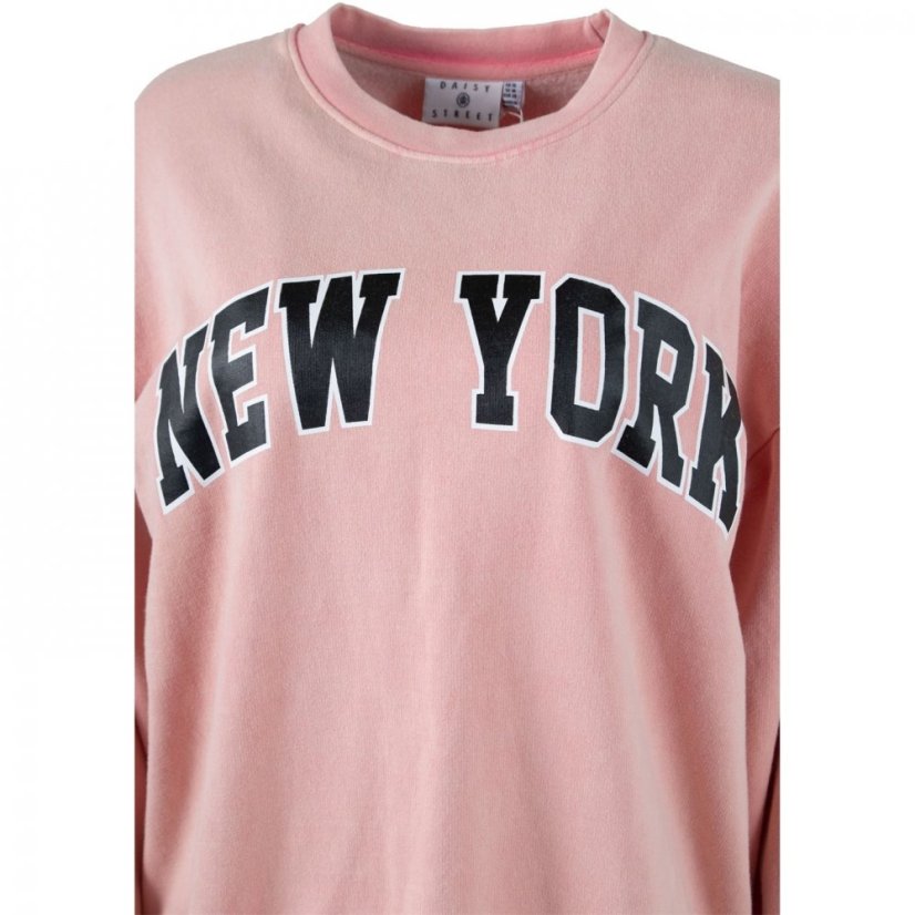 Daisy Street Daisy NY Sweat Ld34 Washed Pink