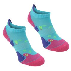 Karrimor 2 Pack Running Socks Ladies Turquoise/Fusch
