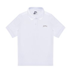 Slazenger Plain Polo Shirt Junior White