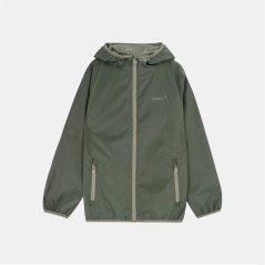 Gelert Kids Dursley Stormlite 5000mm Hooded Long Sleeve Waterproof Jacket Dark Khaki/Sage