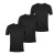 Donnay Three Pack V Neck pánske tričko Black