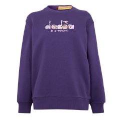 Diadora Eye Crew Neck Sweater Womens Purple Glass