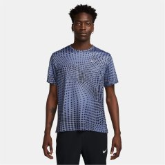 Nike Men's Short Sleeve Performance Running Top Indigo Silver