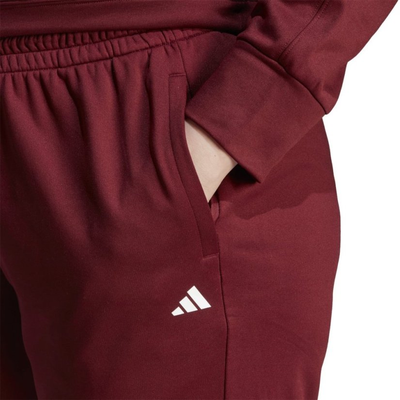 adidas AEROREADY Game and Go Regular Tapered Fleece Joggers (Plus Size) Red/White